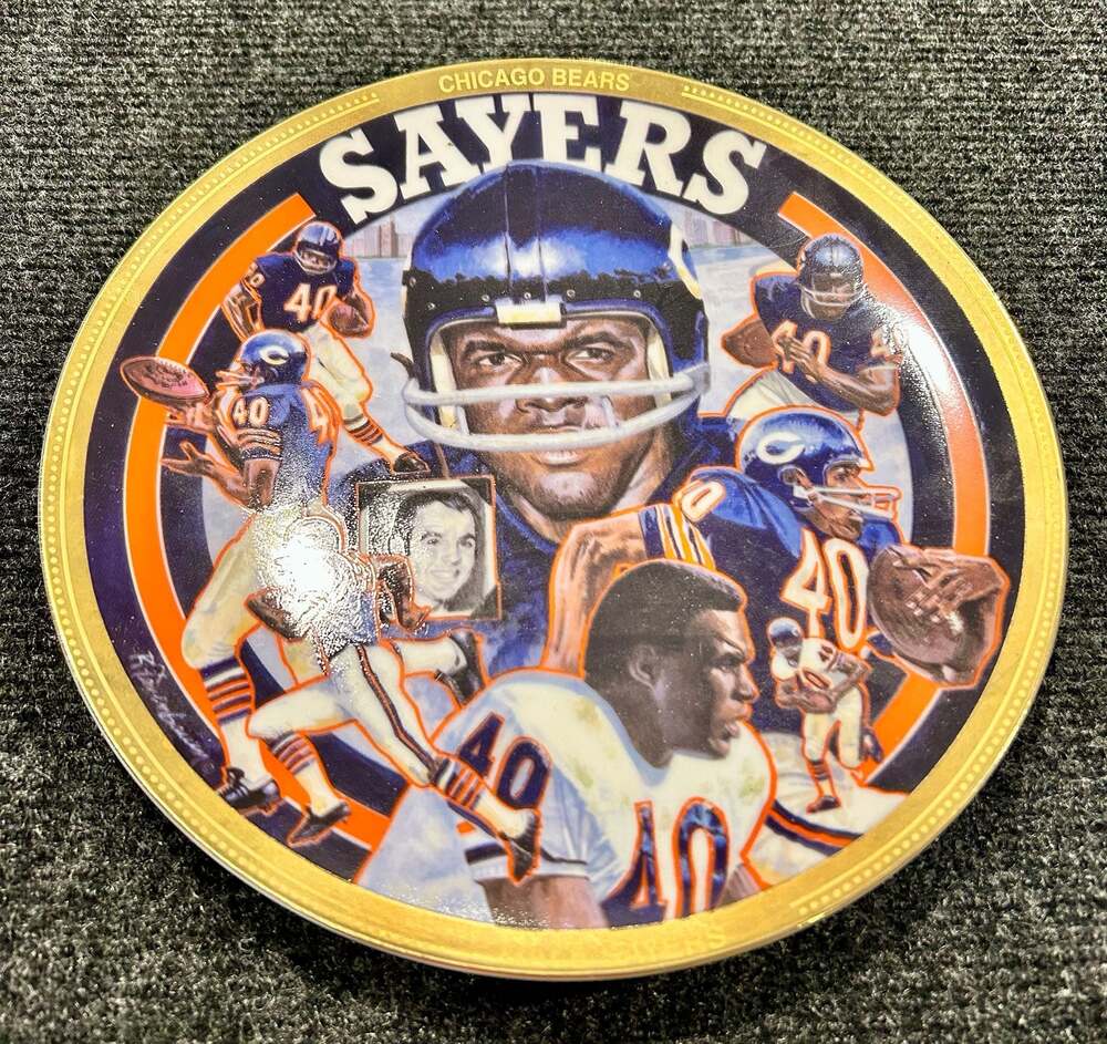 Sports 1993 Gale Sayers Chicago Bears NFL Collector Plate #969 Robert Tanenbaum